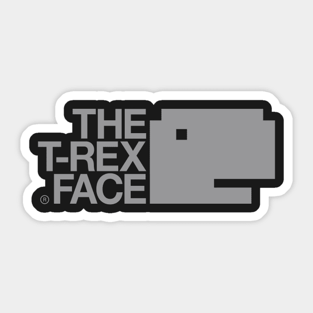 The T-Rex Face Sticker by maped